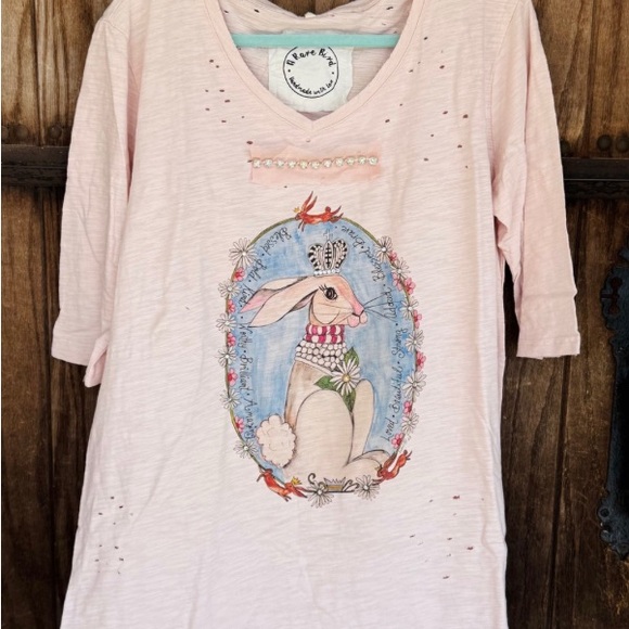 Charming Fun Pink Tunic with Rabbit Design - Picture 1 of 2